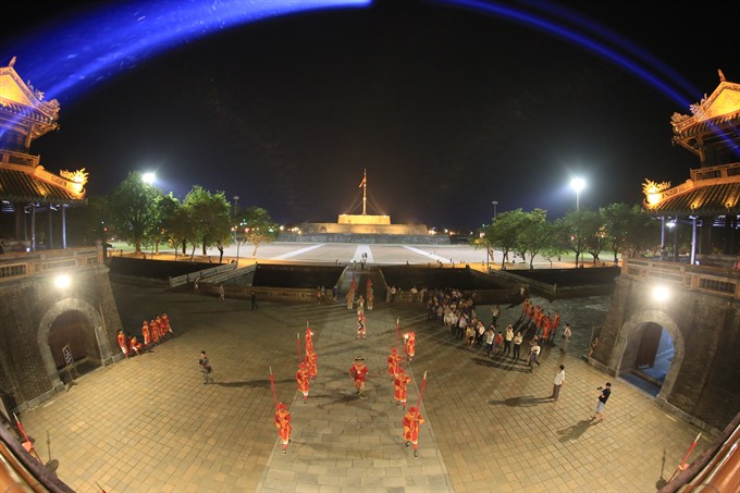 The lights go on at Huế’s Imperial Palace